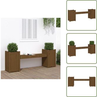vidaXL Arredo da giardino - vidaXL Panchina Fioriera Marrone Ambra 180x36x63cm Legno Massello Pino - Panchina con fioriere
