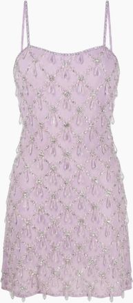 Oceanus Womens Arabella Hand Beaded Crystal Dress Multi Colour - Purple - Size: 10/8