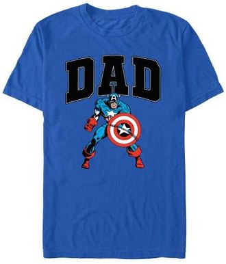 MARVEL Mens Marvel Dad Is My Captain America T Shirt in Royal Blue at Nordstrom, Size Xxx-Large