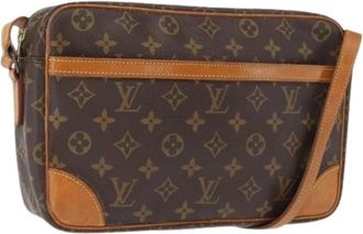 Louis Vuitton Pre-owned Vintage Canvas Cross Body Bag - Dames - Vintage Schoudertas - Bruin - ONE Size - Vintage