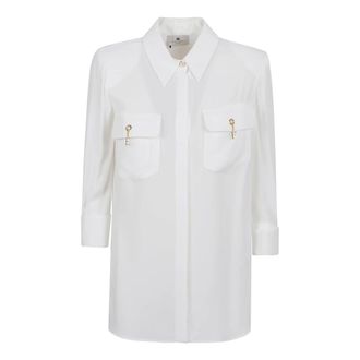 Elisabetta Franchi White Shirt Stylish Design Casual Formal