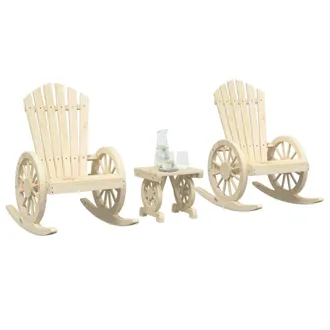vidaXL Juego De Muebles De Jard&iacute;n 3 Piezas Madera Maciza De Abeto Vidaxl