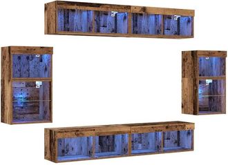 vidaXL Vidaxl - Centro De Entretenimiento 8 Pcs Madera Vieja 40 X 28.5 X 40 Cm