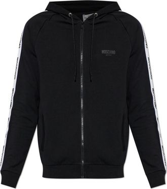 Moschino Logo Sweatshirt - Heren - Vesten met rits - Zwart - 2XL - Katoen - Hoodies & sweatvesten