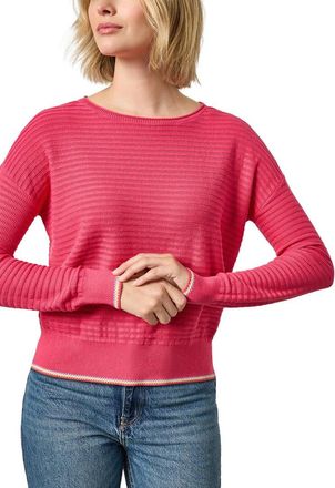 Lilla P Tipped Hem Wide Neck Sweater