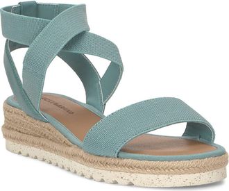 Lucky Brand Thimba Ankle Wrap Espadrille Sandal in Teal Lagoon at Nordstrom, Size 9.5