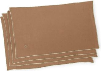 Febronie Manteles individuales (x4) lino avellana/dorado 30x50