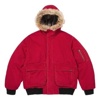 SUPREME SS26 Reversible Faux Fur Hooded Work Jacket Red SUP-SS26-004-RED