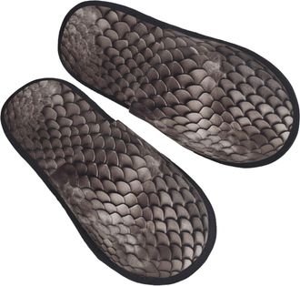 Generic Slippers Classic Snake Skin Non-Slip Hotel Slippers Portable Anti-Slide Slipper For Hotel Room Indoor L