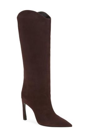 Schutz Maryana Sculpt Stiletto Boot in Dark Chocolate at Nordstrom, Size 10.5