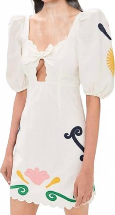 Carolina K Greta Dress In Off White