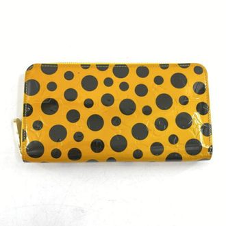 Louis Vuitton Dot Infinity (Yayoi Kusama) Black Yellow Monogram Vernis Long Wallet (Bi-Fold) (Pre-Owned)