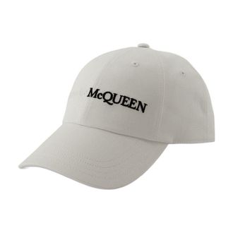 Alexander McQueen Mens 7820634105q9060 Baseball Cap White Cotton