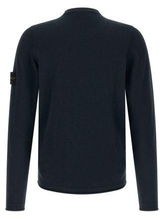 Stone Island Shaved Cotton-Nylon Knit Sweater - Black