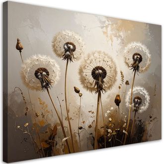 Feeby Impresi&oacute;n De Imagen, Flores De Diente De Le&oacute;n Naturaleza Sepia, 120x80