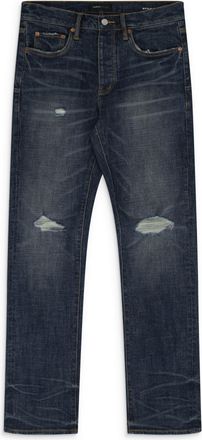 Purple Blue Vintage Dark Indigo Aged Jeans