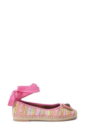 Kurt Geiger Pimlico Espadrille Ankle Wrap Ballet Flat in Pink at Nordstrom, Size 8.5Us
