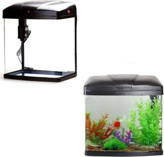 Trade Shop Trade Shop - Traesio - Acquario 9 Litri T240f Sistema Filtraggio Illuminazione 27x19.5x31 Cm 5w 300l/h
