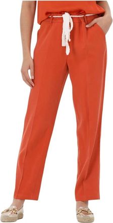 Liu Jo Rechte broek - Dames - Straight fit broeken - Oranje - XS - Broeken