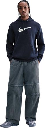Nike Heren-hoodie van de Club Swoosh in fleece (Obsidiaanblauw)