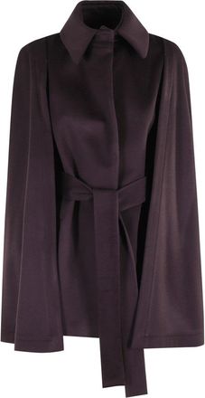 Federica Tosi Aubergine Mantella Coat