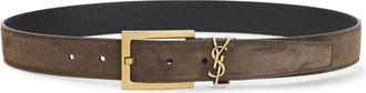 Saint Laurent Belts, female, Brown, Size: 70 CM Suede Belt