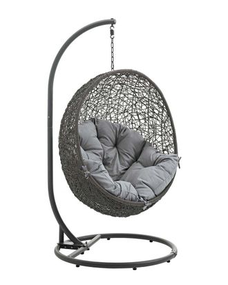 ModWay Hide Outdoor Patio Wicker Rattan Swing Chair With Stand