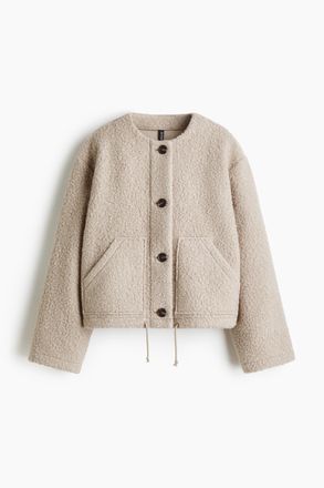 H&M Jacke aus Teddyfleece - Graubraun