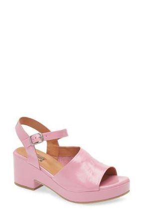 Miz Mooz Gaia Block Heel Sandal in Pink Patent at Nordstrom Rack, Size 5.5-6Us / 36Eu
