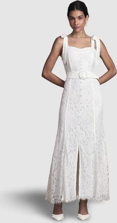 Coast Lace Bow Shoulder Maxi Wedding Dress in Ivory at Nordstrom, Size 12