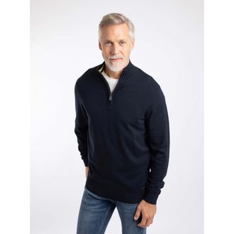 Weird Fish Blaine Fine Knit 1/4 Zip Jumper in Midnight at Nordstrom, Size Xxx-Large