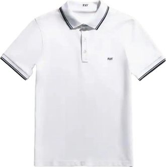 Fay Katoenen polo shirt - Heren - Polos - Wit - 2XL - Katoen - Tops