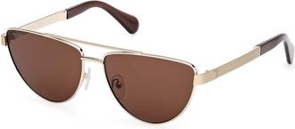 Max & Co. MO0129 32E Womens Sunglasses Gold Size 57