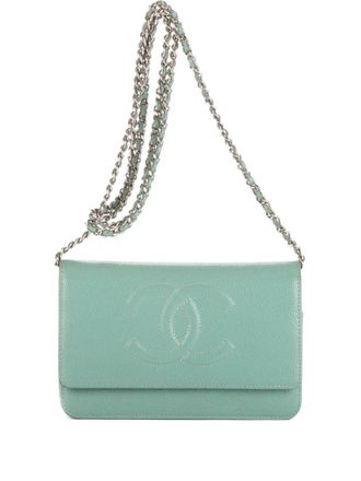 Chanel Caviar chain-strap shoulder bag - women - Calf Leather - One Size - Blue