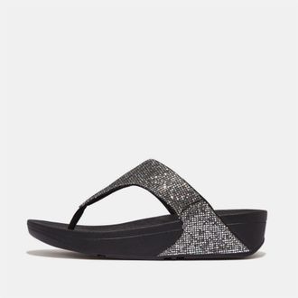 FitFlop Fitflop Womens Fit Flop Glitterball Toe Post Sandals in Silver - Size UK 8