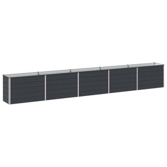 vidaXL Cama De Jard&iacute;n Elevada Gris Antracita 400 X 40 X 55 Cm Vidaxl