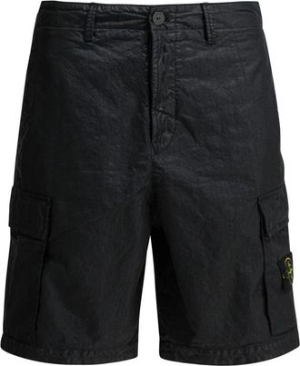 Stone Island Nylon Cargo Bermuda Shorts - Heren - Korte Broeken - Zwart - W28 - Nylon - Korte Broeken