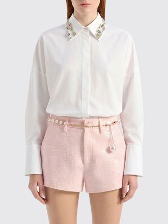 Genny Camicia in cotone con perline ricamate