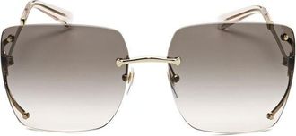 Bulgari Ladies Grey Square Sunglasses 0BV6190BD-278/3B
