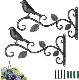 OEM Soporte Para Plantas De 2 Piezas, Colgador De Plantas De Pared, Soporte Para Plantas De Pared Para Balc&oacute;n, Soporte De Pared De Hierro Para Macetas