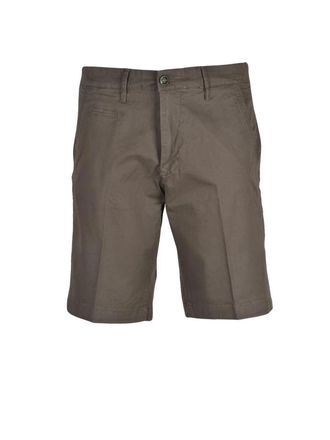 Officina 36 Military Green Cotton Elastane Men Bermuda Shorts