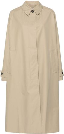 STUDIO NICHOLSON Holin trench coat - women - Cotton/Polyamide/Viscose/Cotton - 10 - Neutrals