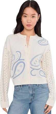Splendid Gracie Jaquard Cardigan Womens Sweater Shell Paisley : XL (Womens 14-16), Acrylic/Cotton