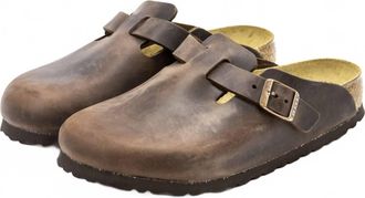 Birkenstock Mens Boston Soft Footbed Clogs In Habana Waxy Leather