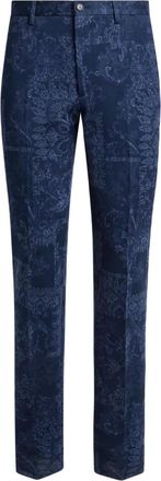 Etro Pantaloni con effetto jacquard - Blu