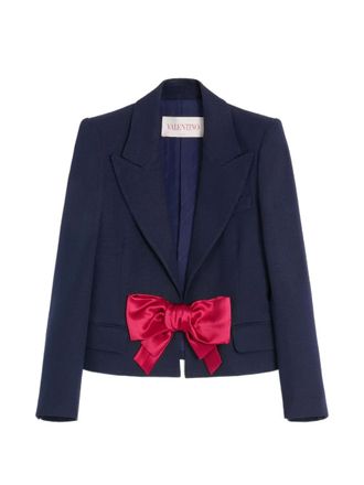 Valentino Garavani Blazer monopetto con fiocco - Blu
