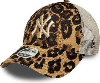 New Era Womens Trucker Cap 9forty Leopard Brown Cotton Hat