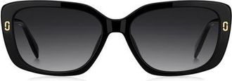 Marc Jacobs 57mm Gradient Rectangular Sunglasses in Black/dark Grey Sf at Nordstrom