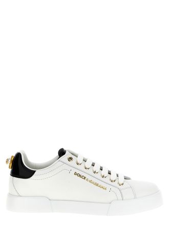 Dolce & Gabbana Bicolor Calfskin Low Top Womens Sneakers