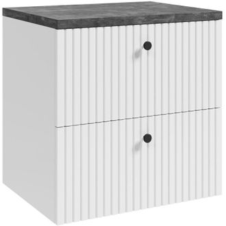 Badplaats Mueble de lavabo Saros 60 cm - Blanco - Mueble de ba&ntilde;o con encim